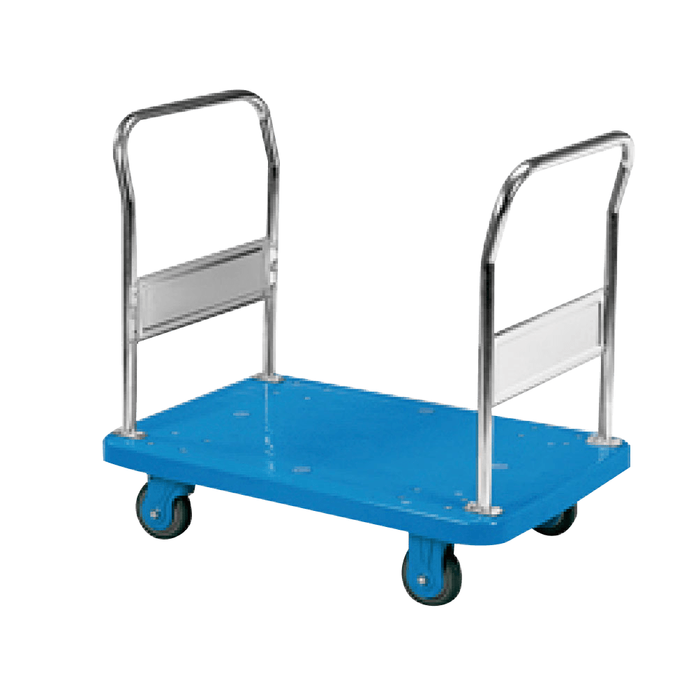 Carrello con piattaforma in plastica