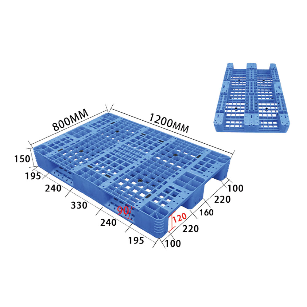 DDC1208 PALLET in plastica impilabile antiscivolo